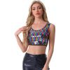 image:imageAllegra K Womens Sequin Tops Metallic Sparkle Glitter Sleeveless Camisole Tank Top Party Club Crop TopsMulticolor