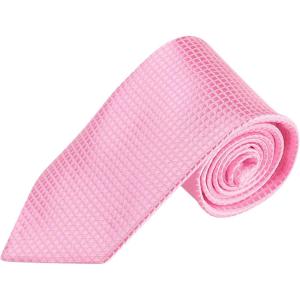 image:imageAllegra K Classic Solid Color Formal Necktie Plaid Ties for MenPink