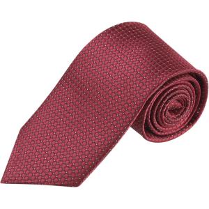 image:imageAllegra K Classic Solid Color Formal Necktie Plaid Ties for MenWine Red