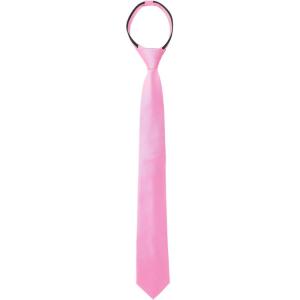 image:imageAllegra K Mens Skinny Pretied Solid Color Zipper Ties Neck Adjustable Strap Wedding Groom TiePink