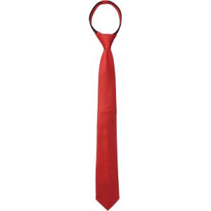 image:imageAllegra K Mens Skinny Pretied Solid Color Zipper Ties Neck Adjustable Strap Wedding Groom TieRed
