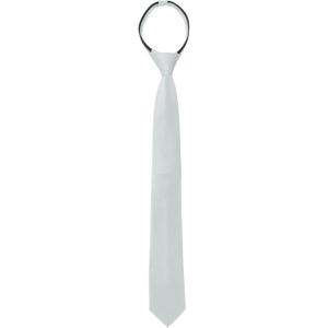 image:imageAllegra K Mens Skinny Pretied Solid Color Zipper Ties Neck Adjustable Strap Wedding Groom TieSilver Gray