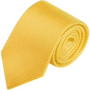 image:imageAllegra K Mens Solid Color Selftied Stripes Textured Wide Tie Neck Wedding Formal TiesGold