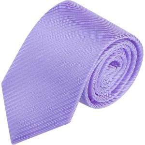 image:imageAllegra K Mens Solid Color Selftied Stripes Textured Wide Tie Neck Wedding Formal TiesLight Purple