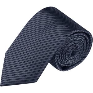 image:imageAllegra K Mens Solid Color Selftied Stripes Textured Wide Tie Neck Wedding Formal TiesNavy Blue