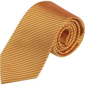 image:imageAllegra K Mens Solid Color Selftied Stripes Textured Wide Tie Neck Wedding Formal TiesOrange Yellow