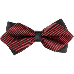 image:imageAllegra K Mens Striped PreTied Bow Tie Adjustable Neck Bowties Wedding Formal TiesRed