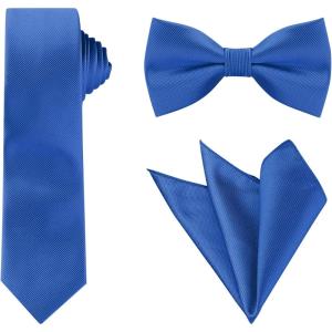image:imageAllegra K Necktie PreTied Bowtie and Pocket Square Set Ties for Wedding BusinessRoyal Blue