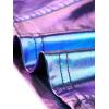 image:imageAllegra K Metallic Crop Top for Womens Sleeveless Cut Out Party Clubwear Holographic Tank TopsBlue Purple