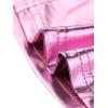 image:imageAllegra K Metallic Crop Top for Womens Sleeveless Cut Out Party Clubwear Holographic Tank TopsHot Pink
