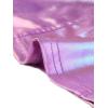 image:imageAllegra K Metallic Crop Top for Womens Sleeveless Cut Out Party Clubwear Holographic Tank TopsLight Purple