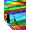 image:imageAllegra K Metallic Crop Top for Womens Sleeveless Cut Out Party Clubwear Holographic Tank TopsMulticolor