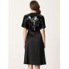 image:imageAllegra K Sequin Bolero for Womens Sparkly Crop Glitter Formal Shrug for Evening DressesBlack
