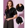 image:imageAllegra K Sequin Bolero for Womens Sparkly Crop Glitter Formal Shrug for Evening DressesBlack