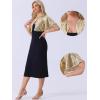 image:imageAllegra K Sequin Bolero for Womens Sparkly Crop Glitter Formal Shrug for Evening DressesLight Gold