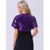 image:imageAllegra K Sequin Bolero for Womens Sparkly Crop Glitter Formal Shrug for Evening DressesPurple
