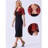 image:imageAllegra K Sequin Bolero for Womens Sparkly Crop Glitter Formal Shrug for Evening DressesRed
