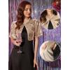 image:imageAllegra K Sequin Bolero for Womens Sparkly Crop Glitter Formal Shrug for Evening DressesRose Gold