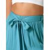 image:imageAllegra K Womens 2026 Summer Wide Leg Palazzo Pants High Waisted Flowy Trendy Casual Lounge Boho Beach Ruffles TrousersLake Blue