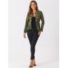 image:imageAllegra K Womens Casual Jacket Steampunk High Low Hem Open Front Long Sleeves Work Peplum BlazerArmy Green