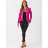 image:imageAllegra K Womens Casual Jacket Steampunk High Low Hem Open Front Long Sleeves Work Peplum BlazerHot Pink
