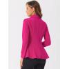 image:imageAllegra K Womens Casual Jacket Steampunk High Low Hem Open Front Long Sleeves Work Peplum BlazerHot Pink