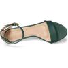 image:imageAllegra K Women Open Toe Kitten Heeled Ankle Strap Dark Green Sandals 10 m US