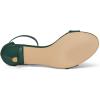 image:imageAllegra K Women Open Toe Kitten Heeled Ankle Strap Dark Green Sandals 10 m US