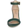 image:imageAllegra K Women Open Toe Kitten Heeled Ankle Strap Dark Green Sandals 10 m US