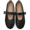 image:imageAllegra K Womens Buckle Round Toe Cutout Slip on Flats PumpsBlack