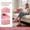 image:imageAllegra K Womens House Shoes Slip on Snow Winter Warm Indoor Outdoor SlippersPink