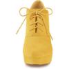 image:imageAllegra K Womens Platform Chunky Heel Lace Up Yellow Booties 6 M US