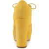 image:imageAllegra K Womens Platform Chunky Heel Lace Up Yellow Booties 6 M US