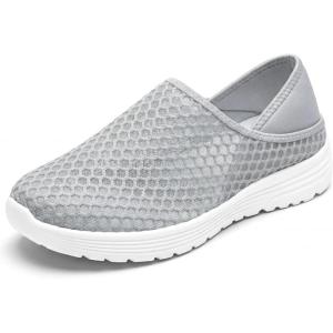 image:imageAllegra K Womens Casual Slipon Shoes Men TwoWay Lightweight Breathable Unisex Shoes Grey 95women8men