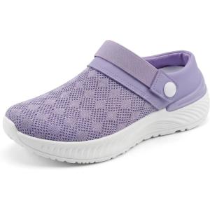 image:imageAllegra K Womens Clogs Garden Shoes Slip on Sandals Breathable Summer Walking SlippersPurple