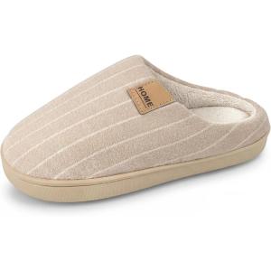 image:imageAllegra K Womens House Shoes Slip on Snow Winter Warm Indoor Outdoor SlippersCamel