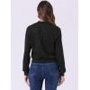 image:imageAllegra K Faux Suede Cropped Coat for Womens Stand Collar Zip Up Biker Moto Bomber JacketsBlack