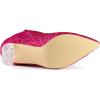 image:imageAllegra K Womens Clear Block Heel Glitter Hot Pink Ankle Boots 7 m US