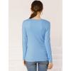 image:imageAllegra K Womens Cowl Neck Tops Long Sleeve Buttons Decor Tuinc Shirts Ruched TopLight Blue