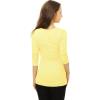 image:imageAllegra K Womens Cowl Neck Tops Long Sleeve Buttons Decor Tuinc Shirts Ruched TopLight Yellow