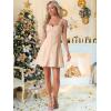 image:imageAllegra K Womens Plaid Tube Dress Zip Up Strap Sleeveless Party Mini ALine DressKhaki