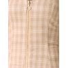 image:imageAllegra K Womens Plaid Tube Dress Zip Up Strap Sleeveless Party Mini ALine DressKhaki
