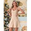 image:imageAllegra K Womens Plaid Tube Dress Zip Up Strap Sleeveless Party Mini ALine DressKhaki