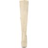 image:imageAllegra K Womens Platform Block Heel Beige Over Knee High Boots 6 M US
