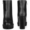 image:imageAllegra K Womens Platform Lug Sole Round Toe Side Zip Block Heeled Chelsea BootsBlack