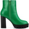 image:imageAllegra K Womens Platform Lug Sole Round Toe Side Zip Block Heeled Chelsea BootsGreen