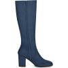 image:imageAllegra K Womens Side Zipper Chunky Heel Knee High Navy Blue Boots 9 M US 