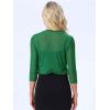 image:imageAllegra K Bolero Shrug for Womens Elegant 34 Sleeve Mesh Sheer Cardigan Formal Jacket for Evening DressesGreen