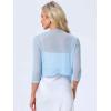 image:imageAllegra K Bolero Shrug for Womens Elegant 34 Sleeve Mesh Sheer Cardigan Formal Jacket for Evening DressesLight Blue