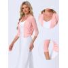 image:imageAllegra K Bolero Shrug for Womens Elegant 34 Sleeve Mesh Sheer Cardigan Formal Jacket for Evening DressesPink